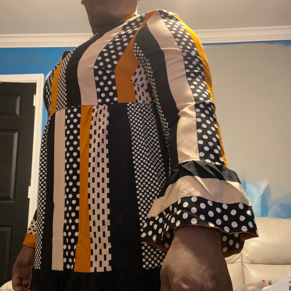 SHEIN color block babydoll dress